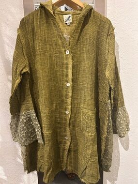 NWOT Jaded Gypsy Elysia Weekend Hoodie  SM/MD Olive